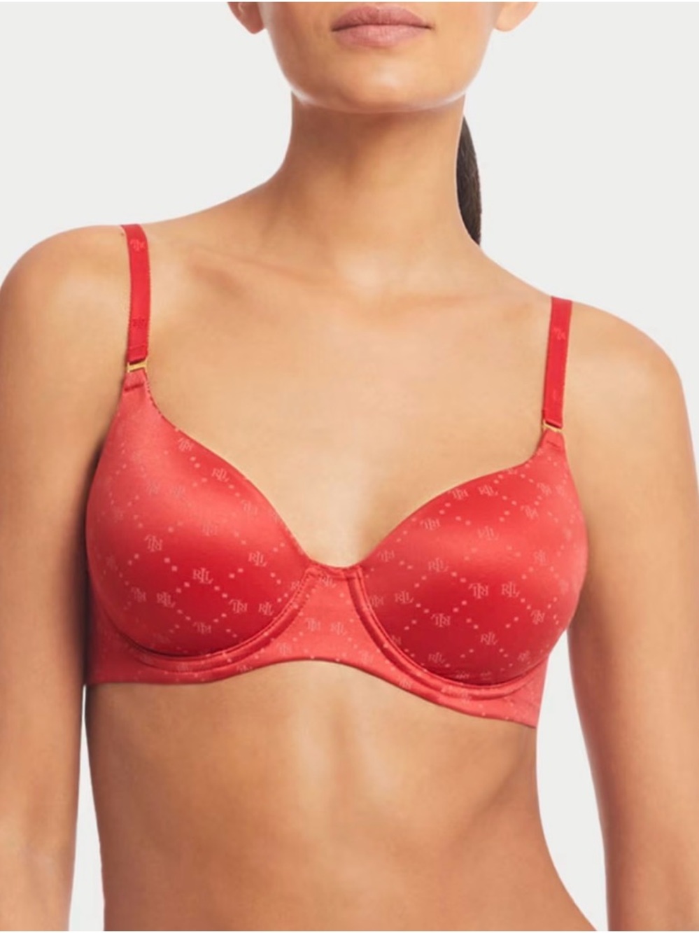 Lauren Ralph Lauren Ruby Red Wirefree  T-Shirt Bra